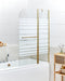 Beliani TUAPI - Douchescherm - Goud - 140 x 100 cm - Veiligheidsglas