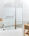 Beliani TUAPI - Douchescherm - Zilver - 140 x 120 cm - Veiligheidsglas
