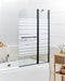 Beliani TUAPI - Douchescherm - Zwart - 140 x 100 cm - Veiligheidsglas
