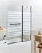 Beliani TUAPI - Douchescherm - Zwart - 140 x 120 cm - Veiligheidsglas