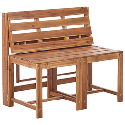 Beliani TUENNO - Tuinbankje - Lichtbruin - Acaciahout