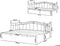 Beliani TULLE - Eenpersoonsbed - Wit - Metaal