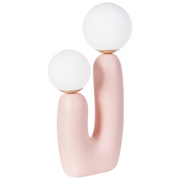 Beliani TULUN - Tafellamp - Roze - Glas