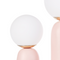 Beliani TULUN - Tafellamp - Roze - Glas