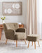 Beliani TUMBA - Fauteuil - Bruin - Polyester