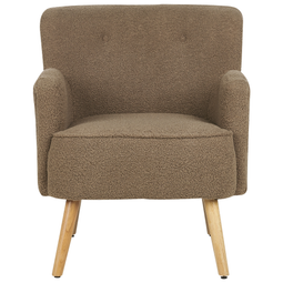 Beliani TUMBA - Fauteuil - Bruin - Polyester