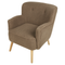 Beliani TUMBA - Fauteuil - Bruin - Polyester