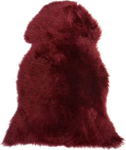 Beliani ULURU - Schapenvel - Rood - Schapenvacht