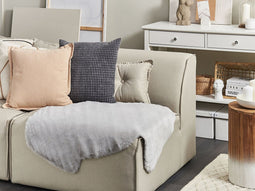 Beliani UNDARA - Schapenvel - Grijs - Acryl