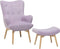 Beliani VEJLE - Chesterfield fauteuil - Roze - Fluweel