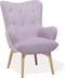 Beliani VEJLE - Chesterfield fauteuil - Roze - Fluweel