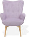 Beliani VEJLE - Chesterfield fauteuil - Roze - Fluweel