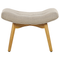 Beliani VEJLE - Fauteuil met hocker - Beige - Polyester