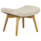 Beliani VEJLE - Fauteuil met hocker - Lichtbeige - Polyester