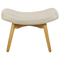 Beliani VEJLE - Fauteuil met hocker - Lichtbeige - Polyester