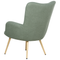 Beliani VEJLE - Fauteuil met hocker - Lichtgroen - Bouclé