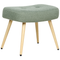 Beliani VEJLE - Fauteuil met hocker - Lichtgroen - Bouclé