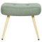 Beliani VEJLE - Fauteuil met hocker - Lichtgroen - Bouclé
