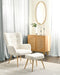 Beliani VEJLE - Fauteuil met hocker - Wit - Bouclé