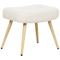 Beliani VEJLE - Fauteuil met hocker - Wit - Bouclé