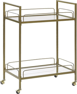 Beliani VENETA - Keukentrolley - Goud - Veiligheidsglas