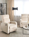 Beliani VERDAL - Relaxfauteuil elektrisch - Wit - Fluweel