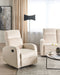 Beliani VERDAL - Relaxfauteuil handmatig - Wit - Fluweel