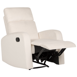 Beliani VERDAL - Relaxfauteuil handmatig - Wit - Fluweel