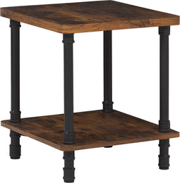 Beliani VERIL - Nachtkastje - Donkere houtkleur - Spaanplaat