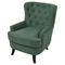 Beliani VIBORG II - Chesterfield fauteuil - Donkergroen - Polyester