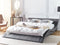 Beliani VICHY - Waterbed - Grijs - Fluweel