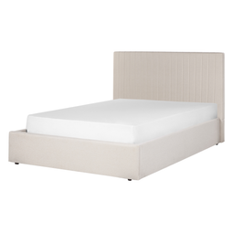 Beliani VION - Bed met opbergruimte - Beige - 140 x 200 cm - Fluweel