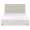 Beliani VION - Bed met opbergruimte - Beige - 140 x 200 cm - Fluweel