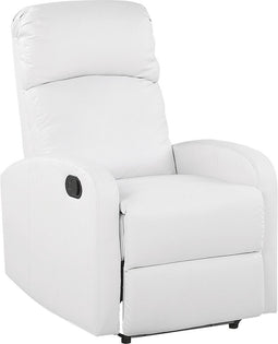 Beliani VIRRAT - TV-fauteuil - Wit - Kunstleer