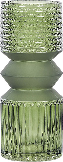 Beliani VRADETO - Decoratieve vaas - Groen - Glas