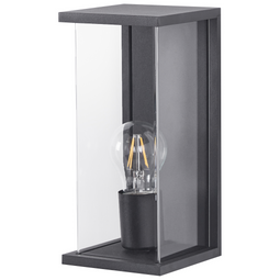Beliani WAKAL - Tuin wandlamp - Matzwart - Metaal