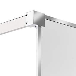 Beliani WASPAM - Douchescherm - Zilver - 80 x 190 cm - Veiligheidsglas