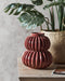 Beliani WATERMOSS - Bloemenvaas - Rood - 28 cm - Steengoed