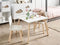 Beliani WRINGLEY - Kindertafel met 2 stoelen - Wit/Lichthout - MDF