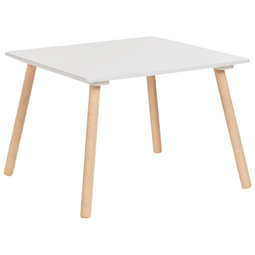 Beliani WRINGLEY - Kindertafel met 2 stoelen - Wit/Lichthout - MDF