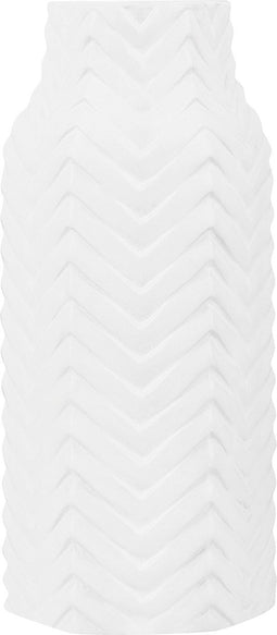 Beliani XANTHOS - Decoratieve vaas - Wit - Steengoed