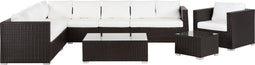 Beliani XXL - Loungeset voor 8 - Bruin - PE rotan