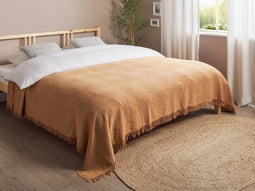 Beliani YERBENT - Bedsprei - Bruin - 220 x 240 cm - Katoen