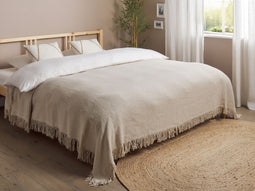 Beliani YERBENT - Bedsprei - Grijs - 220 x 240 cm - Katoen