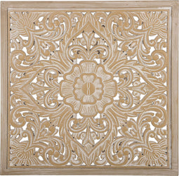 Beliani YONORA - Wanddecoratie - Lichte houtkleur - MDF