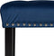Beliani YORKTON - Hocker - Blauw - Fluweel