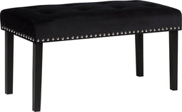 Beliani YORKTON - Hocker - Zwart - Fluweel