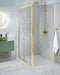 Beliani YORO - Douchecabine - Goud - 80 x 100 x 185 cm - Veiligheidsglas