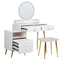 Beliani YVES - Kaptafel - Wit - MDF
