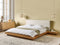 Beliani ZEN - Waterbed - Lichthout - 160 x 200 cm - Bouclé
